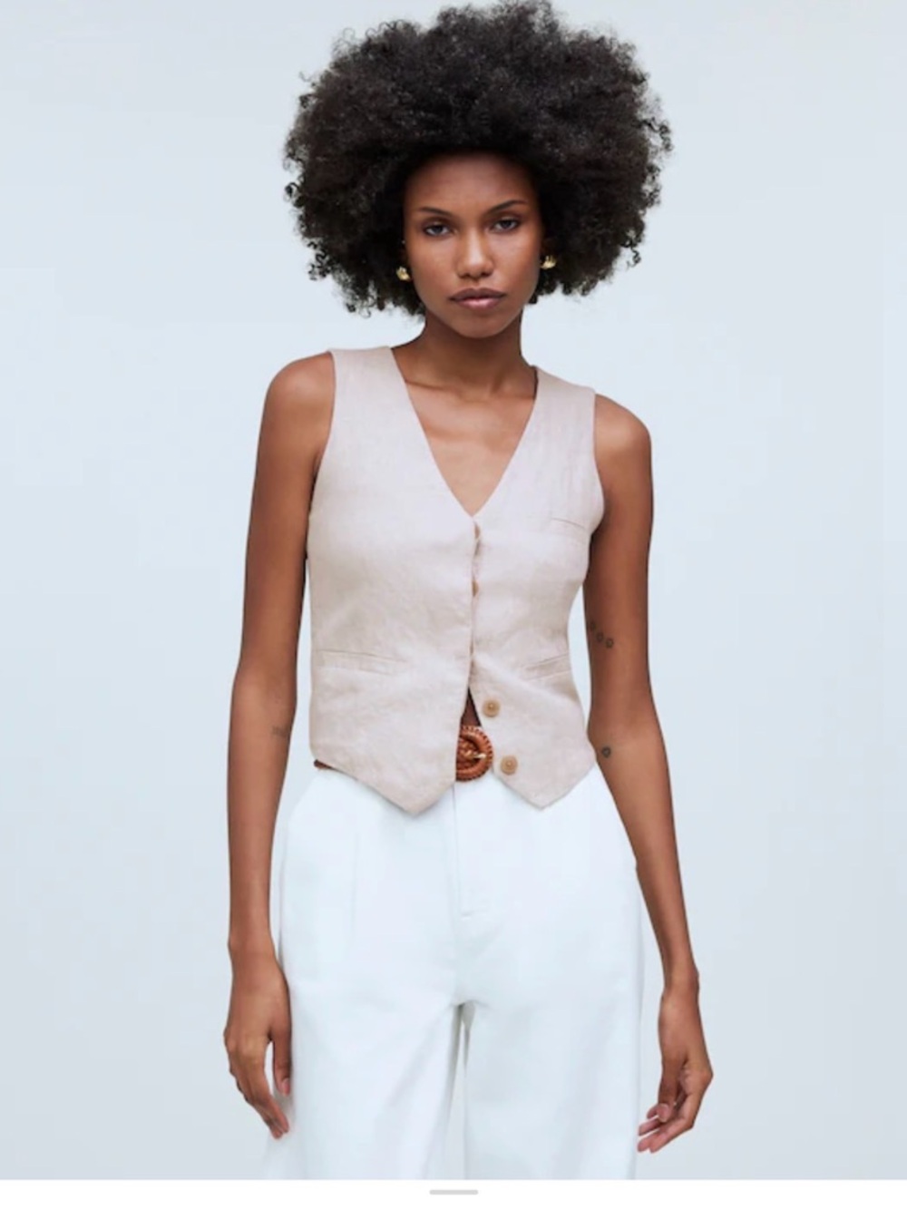 Single breasted lenin vest Lenin madewell